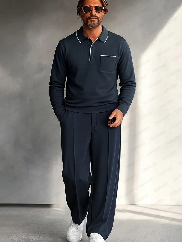Wardrobe Essential Polo Shirt Pants Set - Image 2