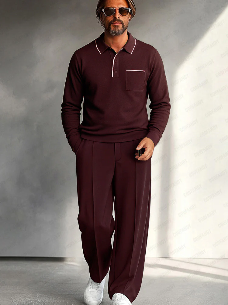 Wardrobe Essential Polo Shirt Pants Set - Image 3