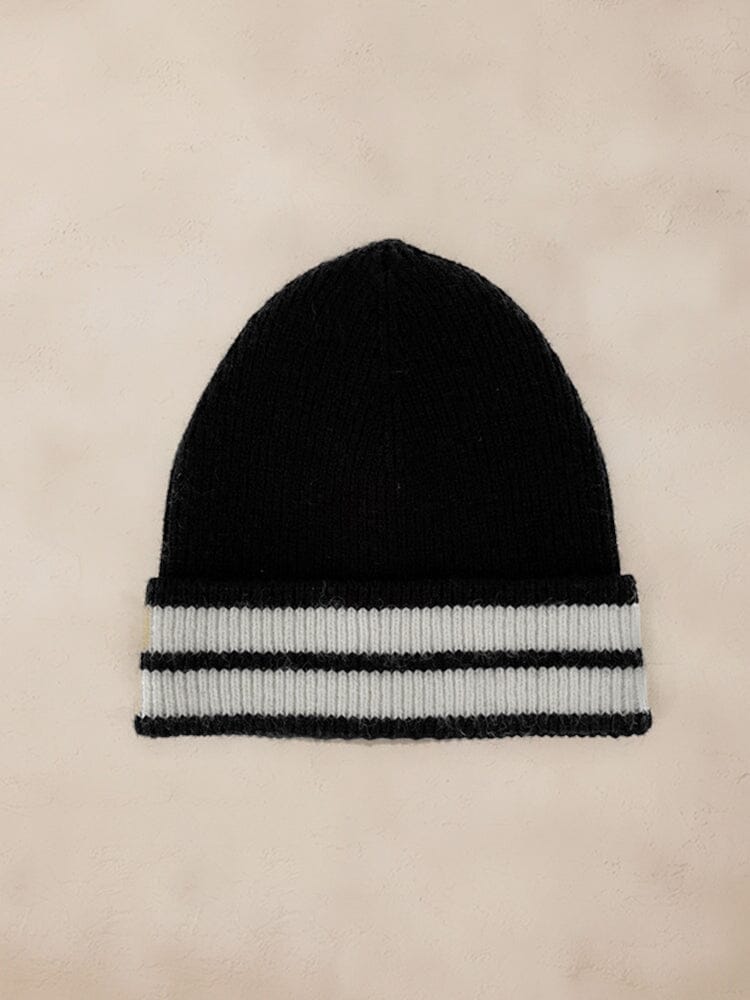 Warm Aesthetic Striped Knit Beanie - Image 5