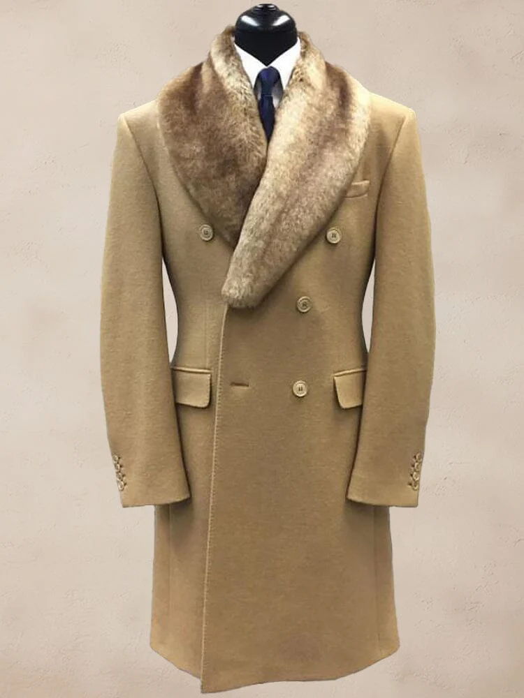 Warm Double-Breasted Tweed Coat - Image 5