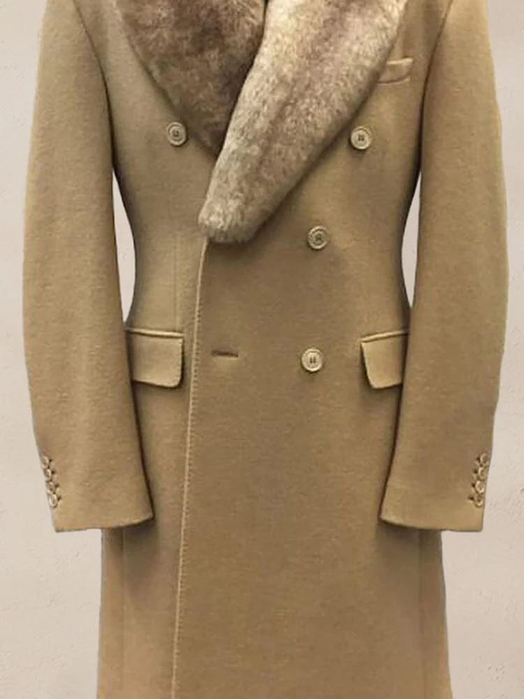 Warm Double-Breasted Tweed Coat - Image 7