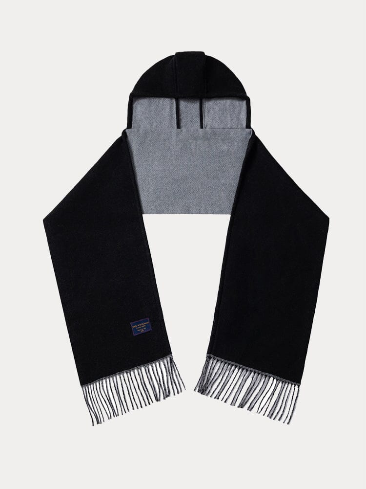Warm Reversible Hooded Poncho Scarf - Image 6
