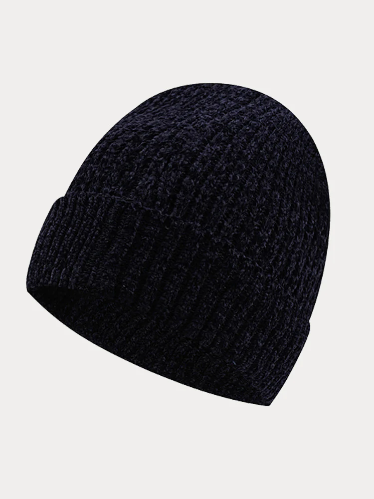 Warm Thick Fleece Knit Beanie - Image 4