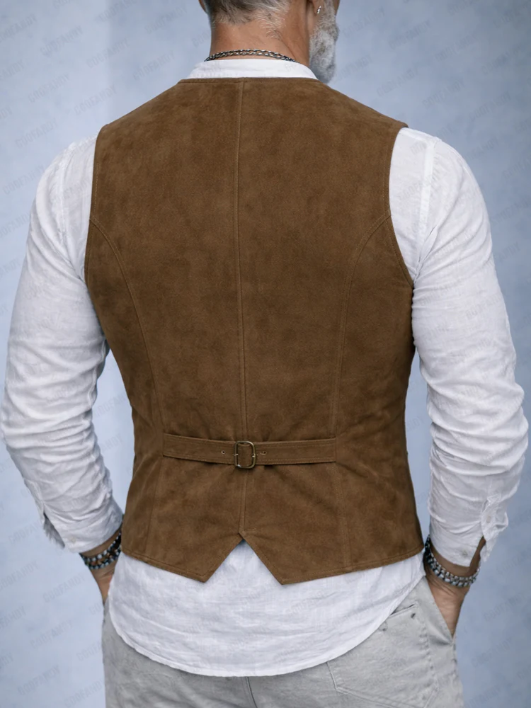 Western Cowboy Style Tassel Suede Vest - Image 3