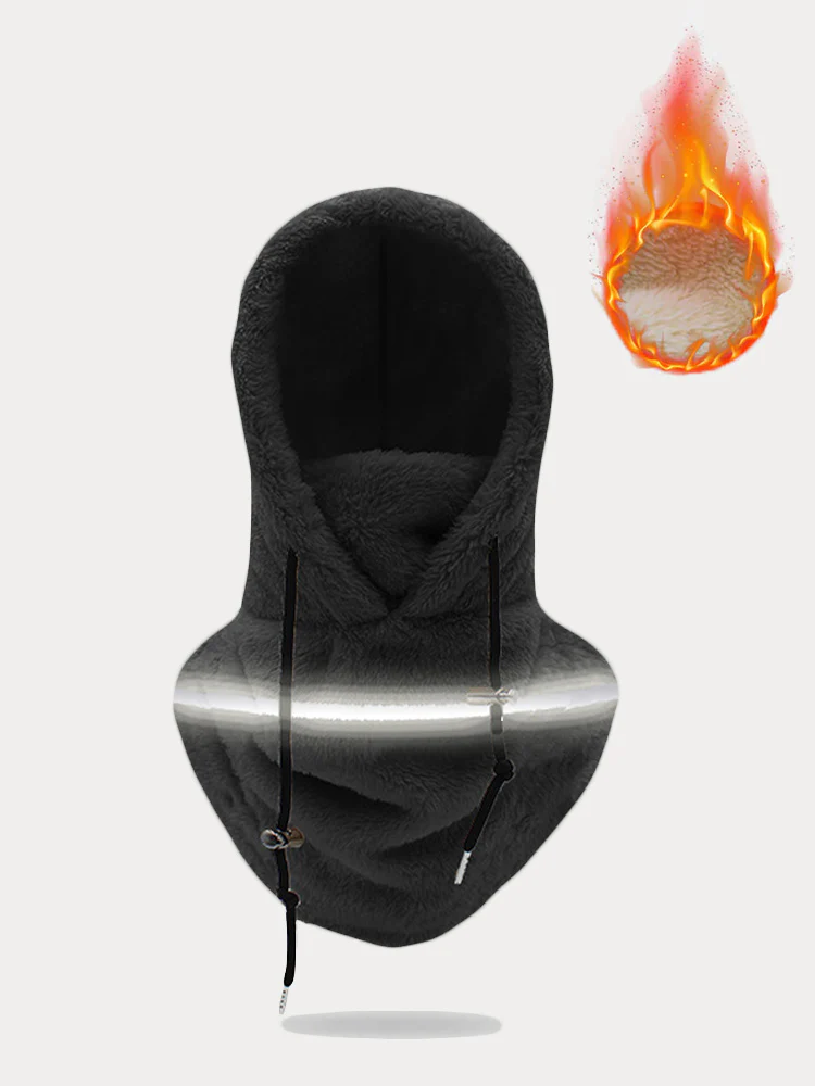 Windproof Fleece Hooded Ski Mask Face Cover Scarf - Image 2