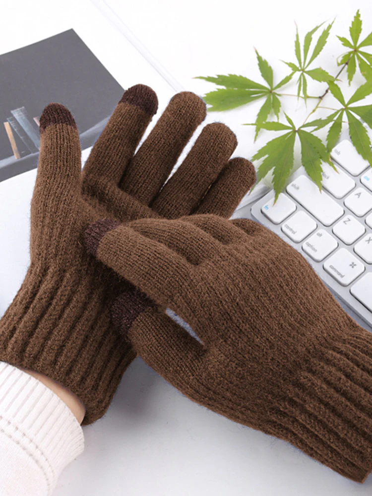 Winter Thicken Keep Warm Knit Gloves - Image 2