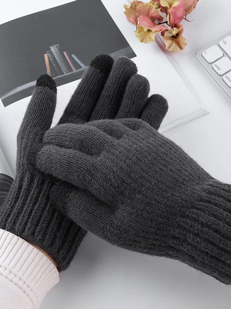 Winter Thicken Keep Warm Knit Gloves - Image 3