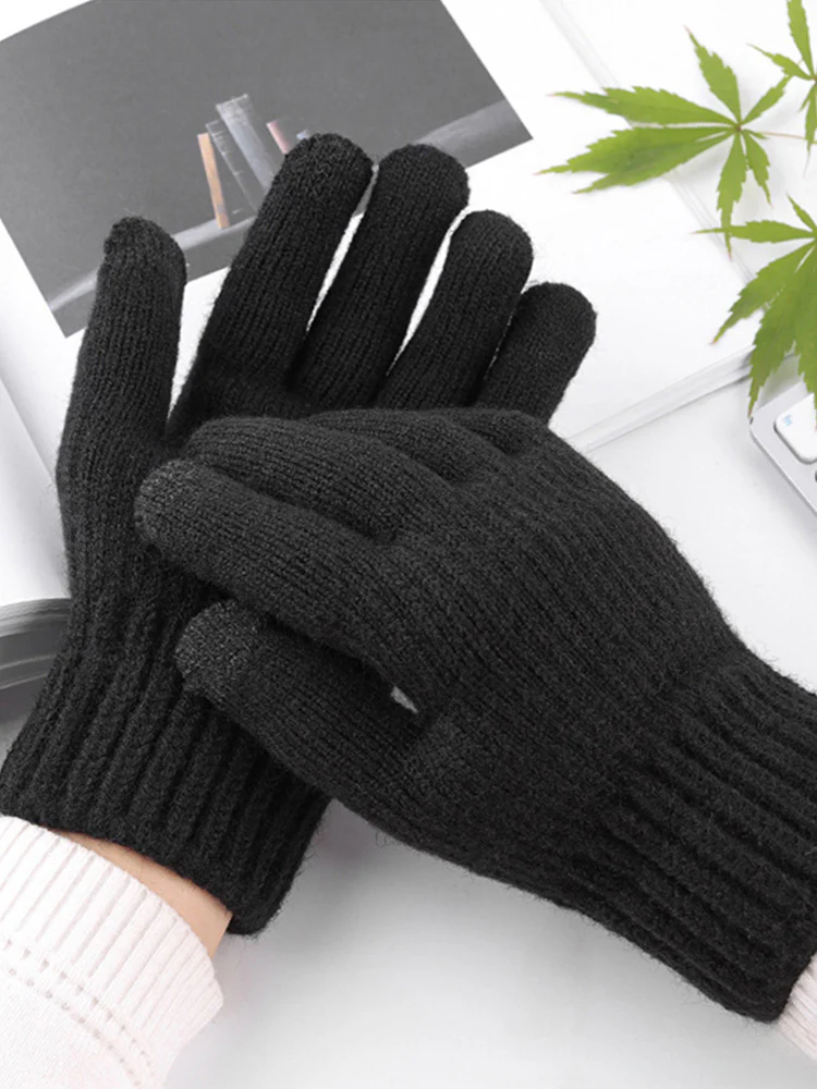 Winter Thicken Keep Warm Knit Gloves - Image 4