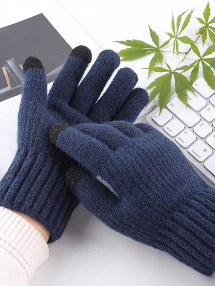Winter Thicken Keep Warm Knit Gloves - Image 5