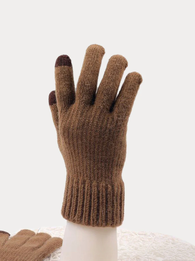 Winter Thicken Keep Warm Knit Gloves - Image 6