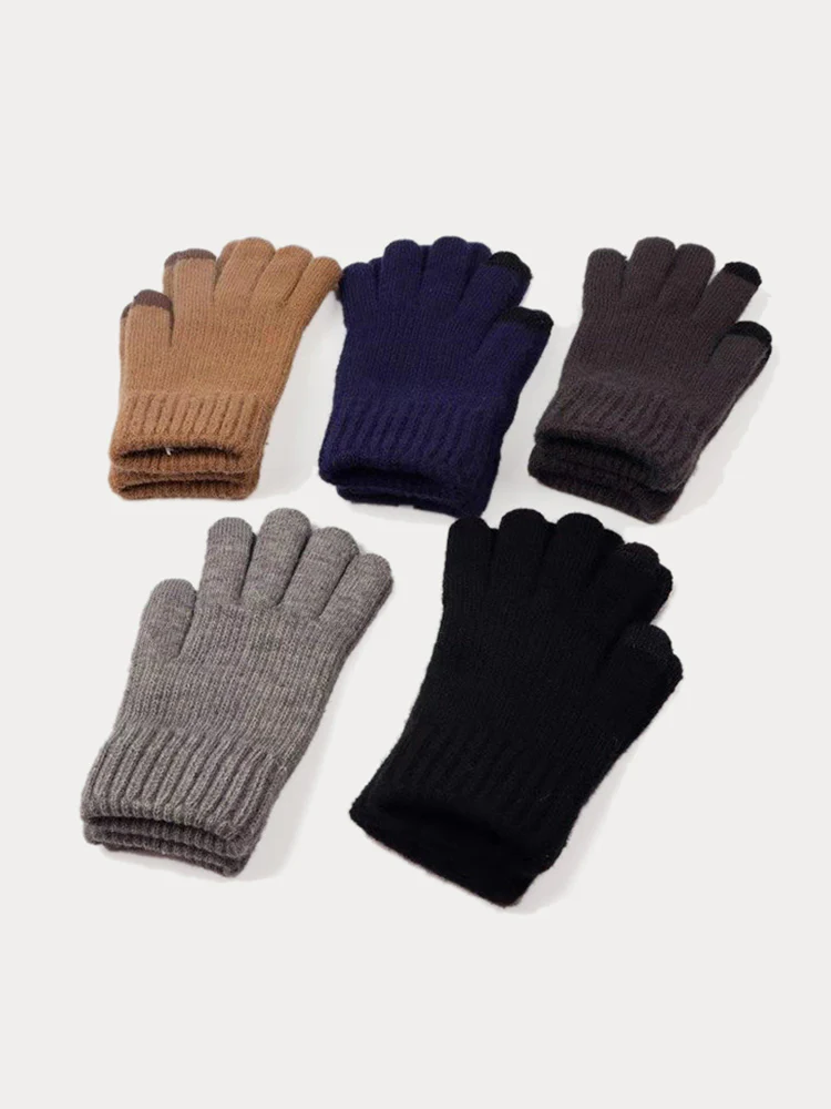 Winter Thicken Keep Warm Knit Gloves - Image 8