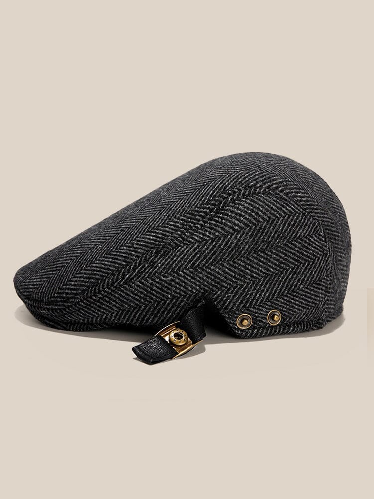 Wool Blend Tweed Newsboy Cap - Image 8