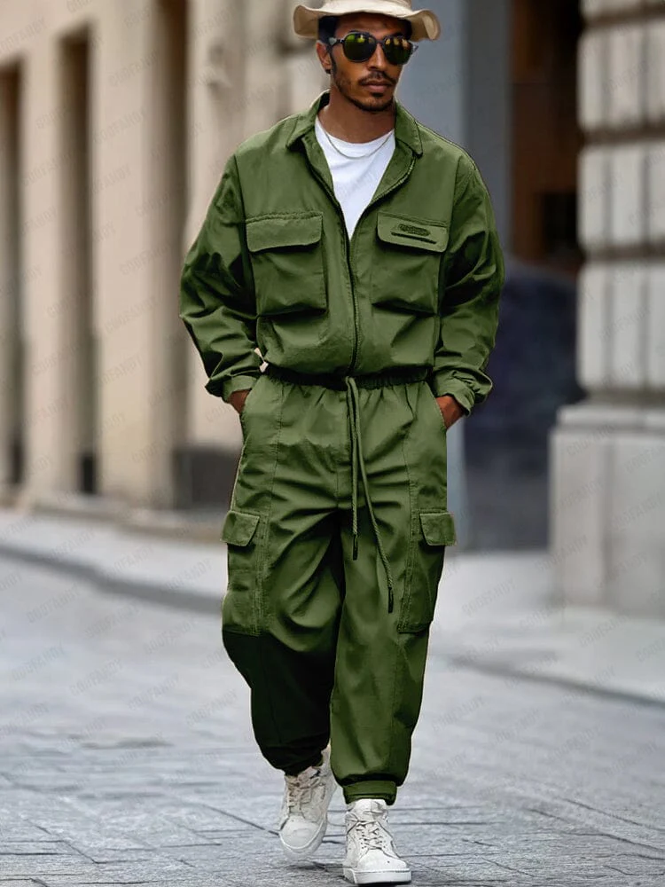 Workwear Inspired Cotton 2-Piece Set - Image 2