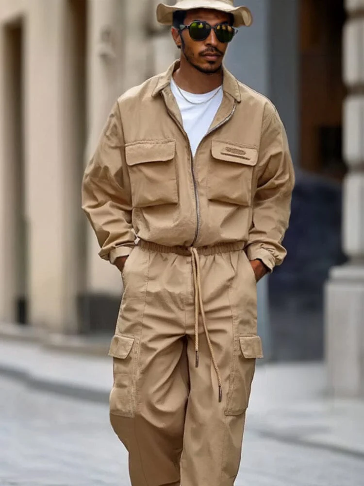 Workwear Inspired Cotton 2-Piece Set - Image 3