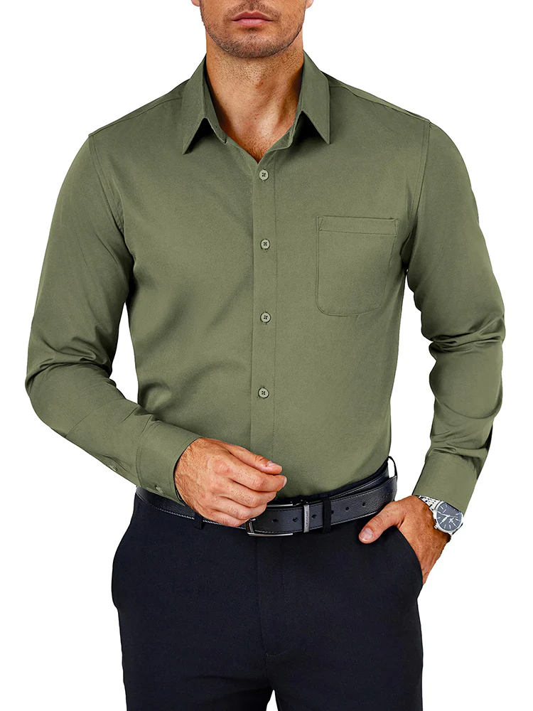 Wrinkle Free Button Down Dress Shirt (US Only) - Image 9